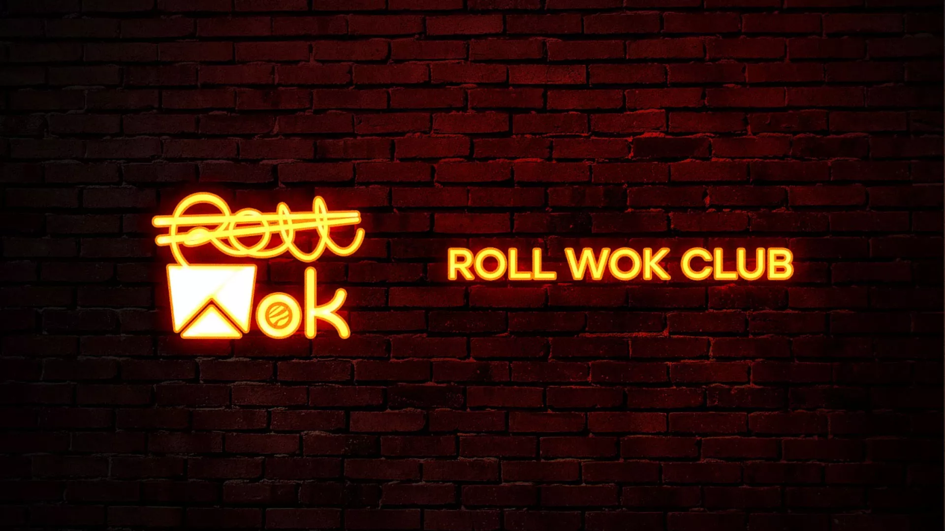 Разработка интерьерной вывески суши-бара «Roll Wok Club» в Пыть-Яхе